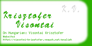 krisztofer visontai business card